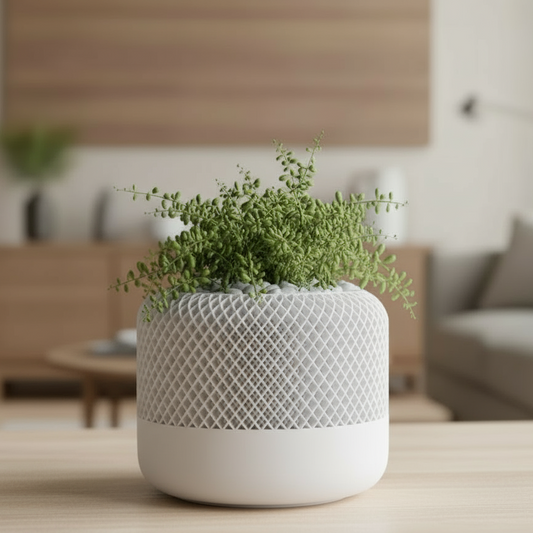 Modern Apple Home Pod Style Plant Pot Vase (Only pot)