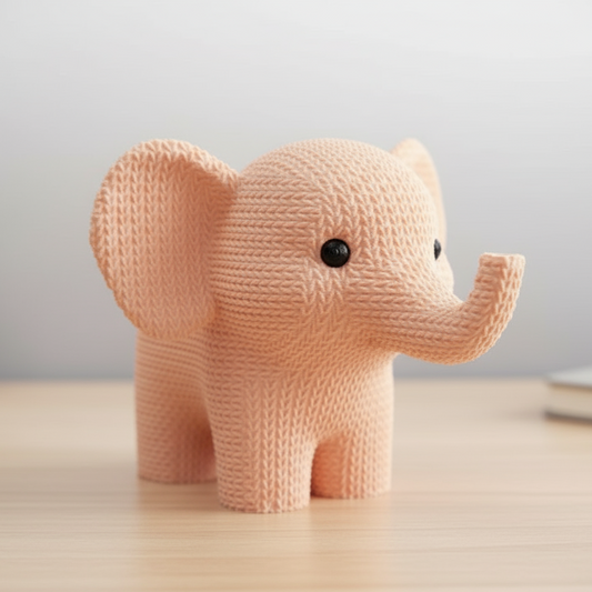 Cute Knitted Elephant