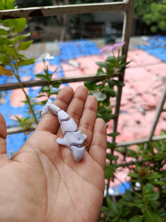 Beluga whale keychain