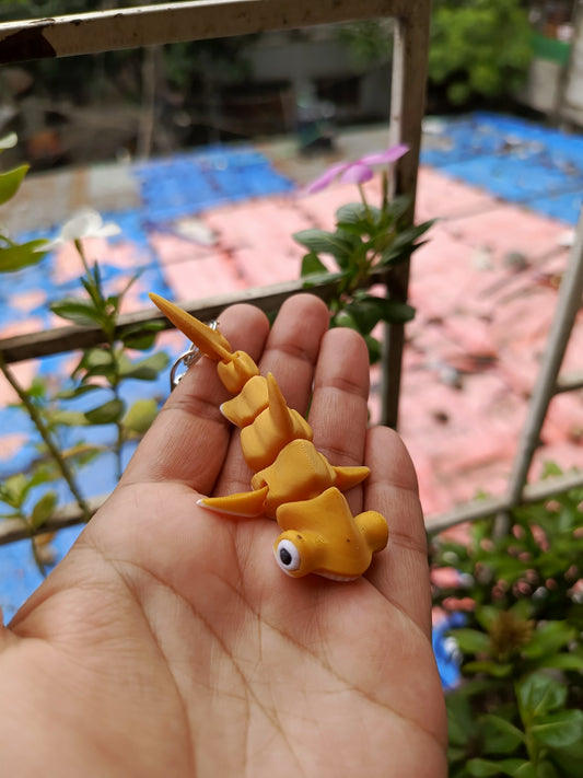 Light gold hammerhead keychain