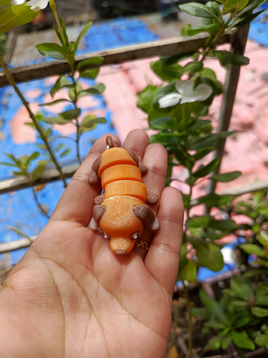 Orange puppy keychain
