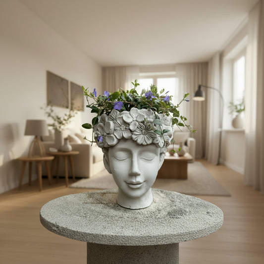 Floral Head Planter (Only pot)