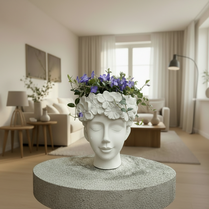 Floral Head Planter (Only pot)
