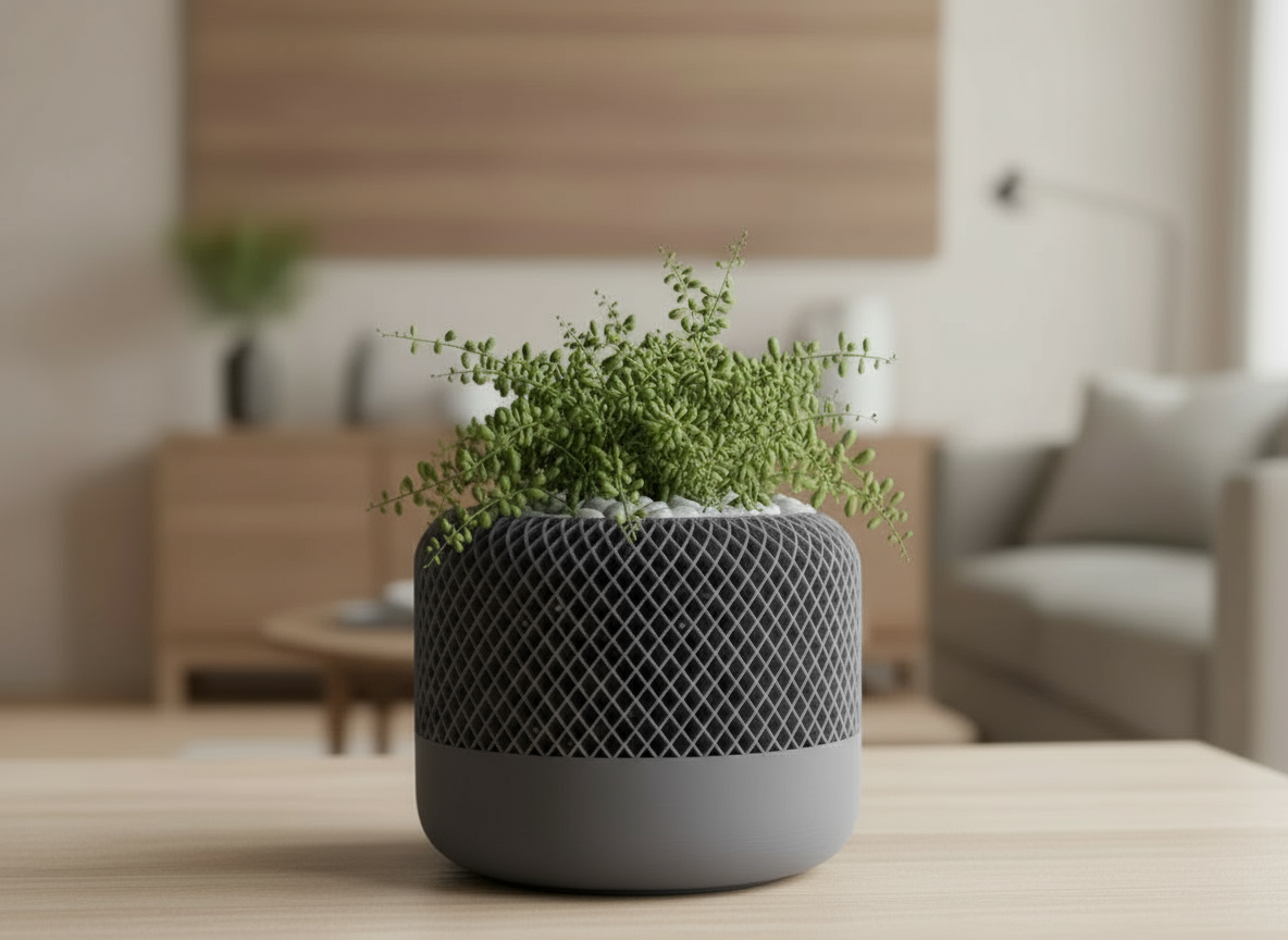 Modern Apple Home Pod Style Plant Pot Vase