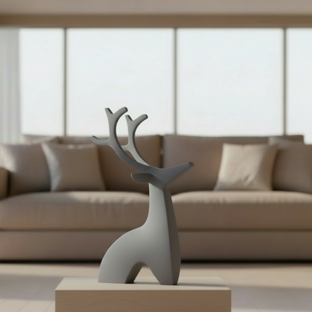 Christmas Deer Sculpture