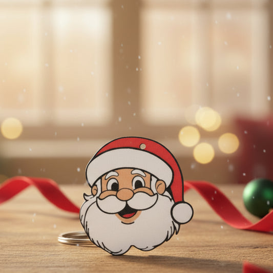 Santa Christmas Keychain (Pack of 02 with Lock Chain)