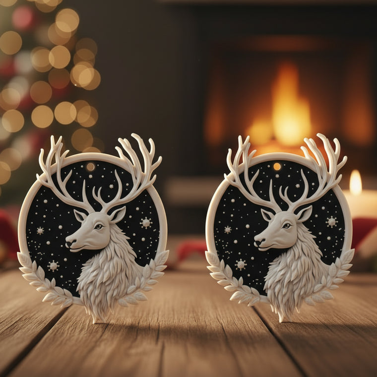 Christmas Stag Decoration (Pack of 02)