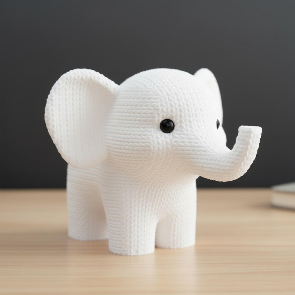 Cute Knitted Elephant