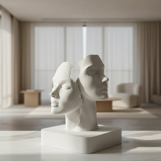 Duality Faces Sculpture – Minimalist Art