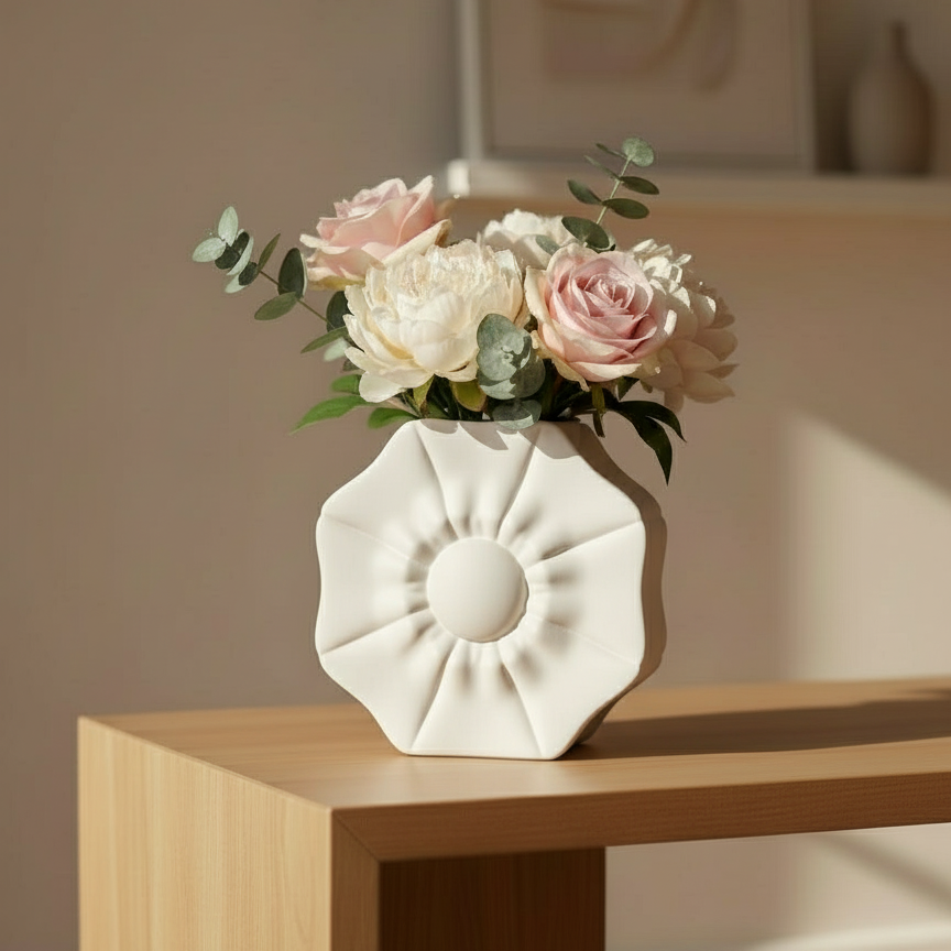 Flower Vase. Flower sculpture. Floral Decor