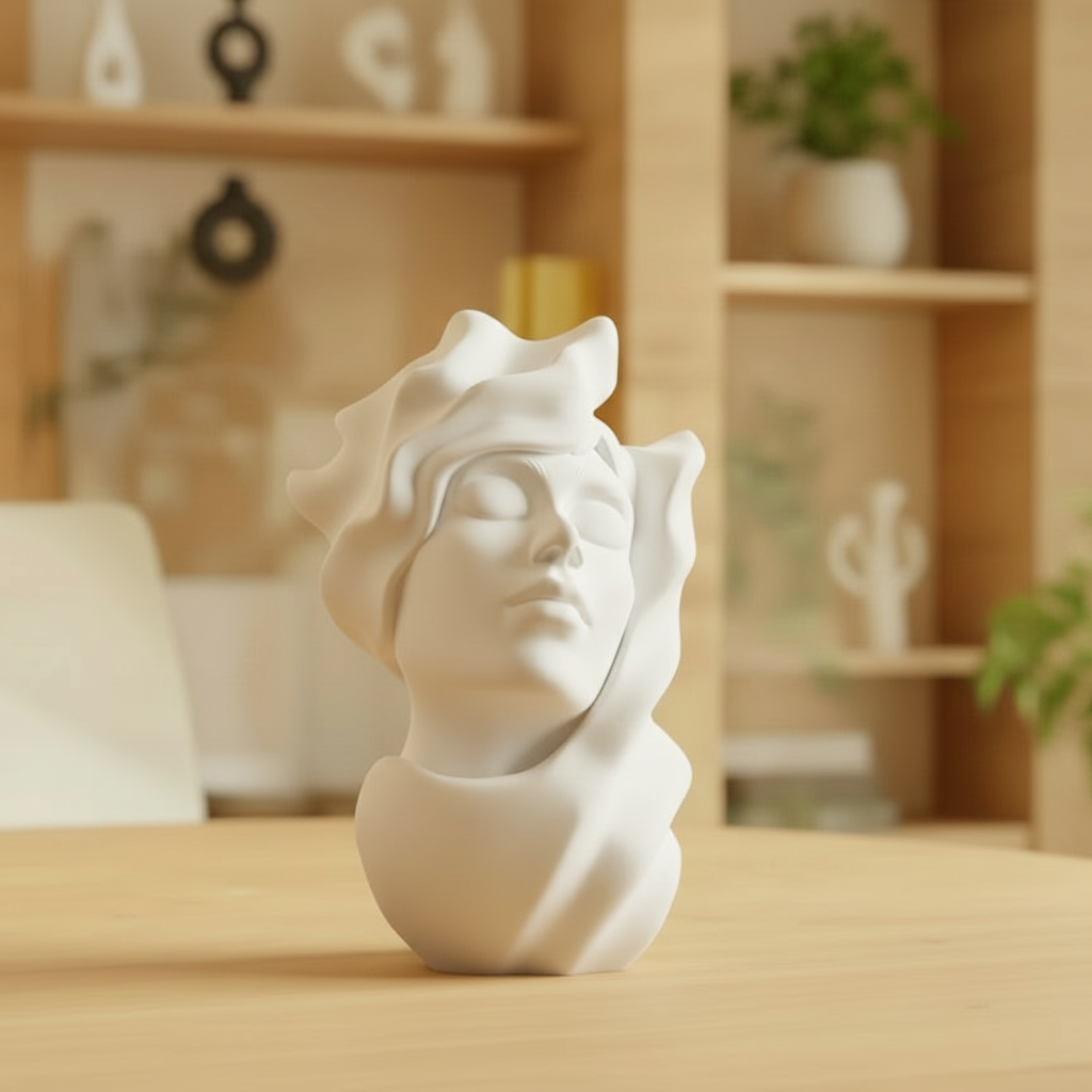 Whisper of the Veil – Surreal Female Sculpture