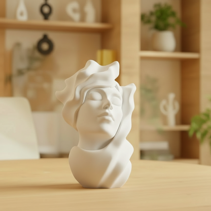 Whisper of the Veil – Surreal Female Sculpture