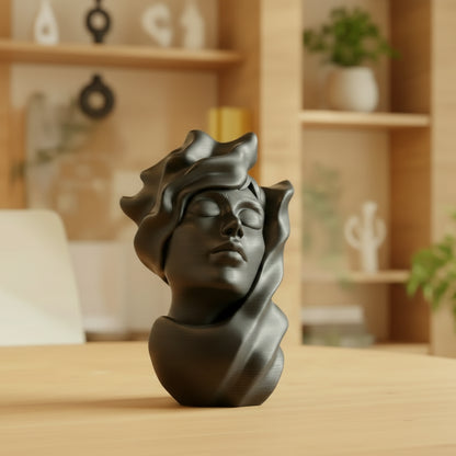 Whisper of the Veil – Surreal Female Sculpture