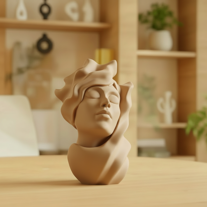 Whisper of the Veil – Surreal Female Sculpture