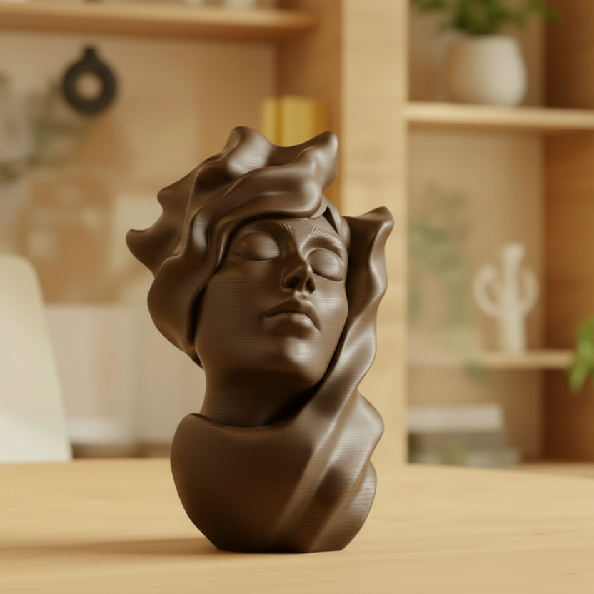 Whisper of the Veil – Surreal Female Sculpture
