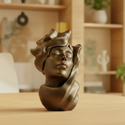 Whisper of the Veil – Surreal Female Sculpture