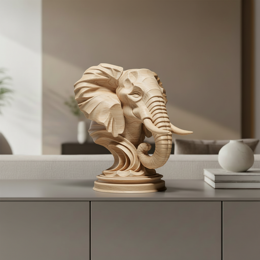 Elephant Head Sculpture