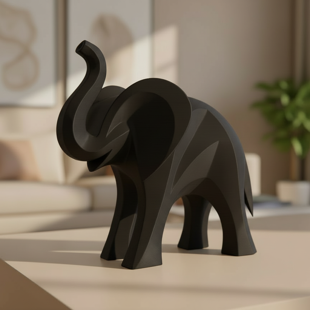 Abstract Elephant Sculpture