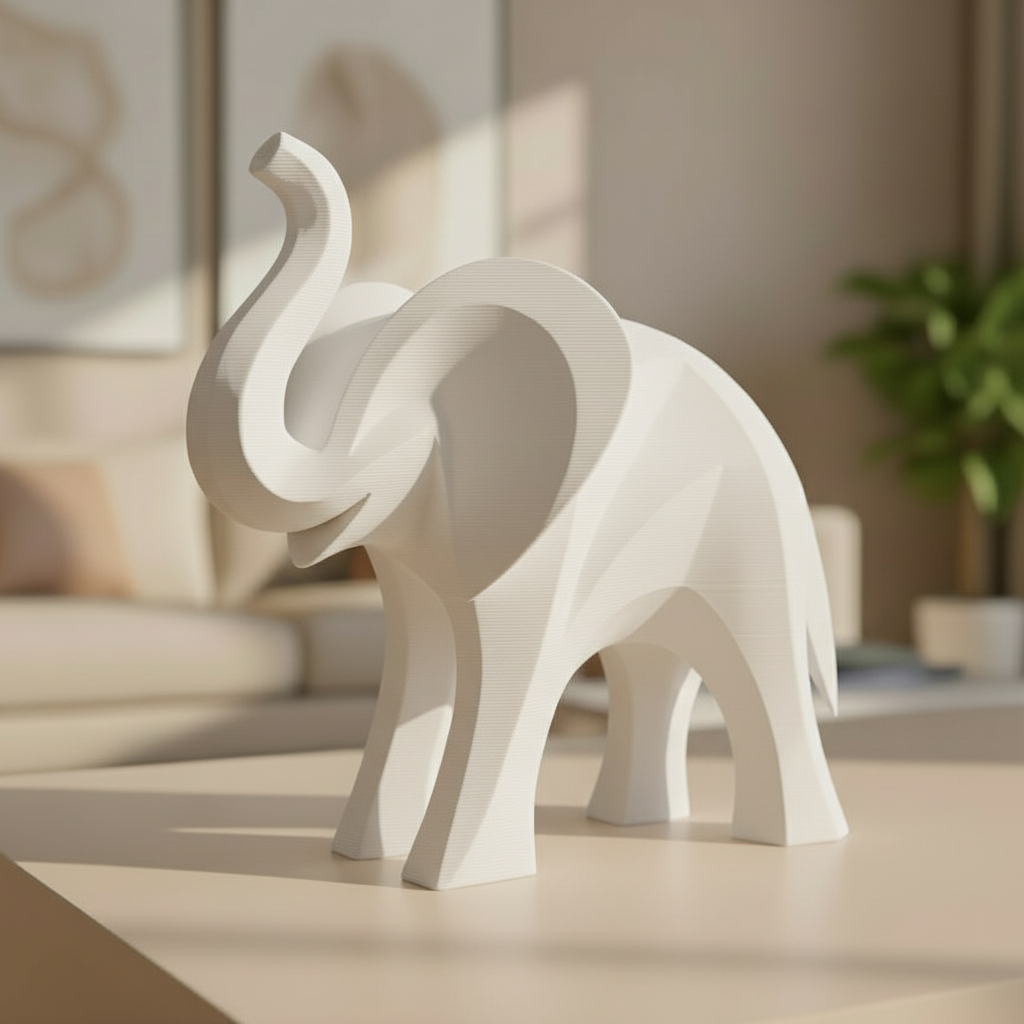 Abstract Elephant Sculpture