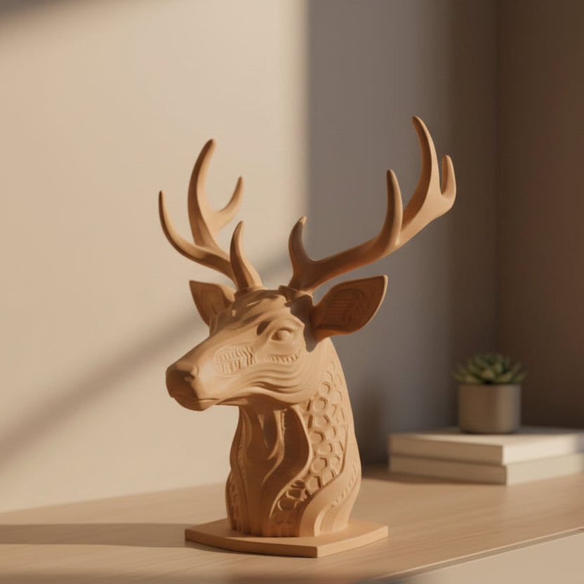 Deer Head Sculpture