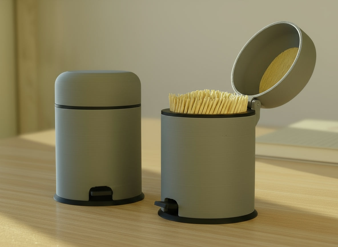 Mini Pedal Bin Toothpick Holder