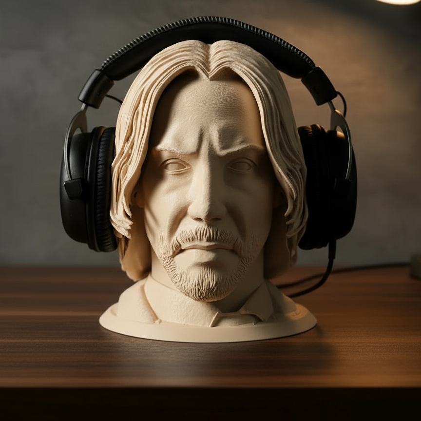 Headphone Stand - John Wick bust