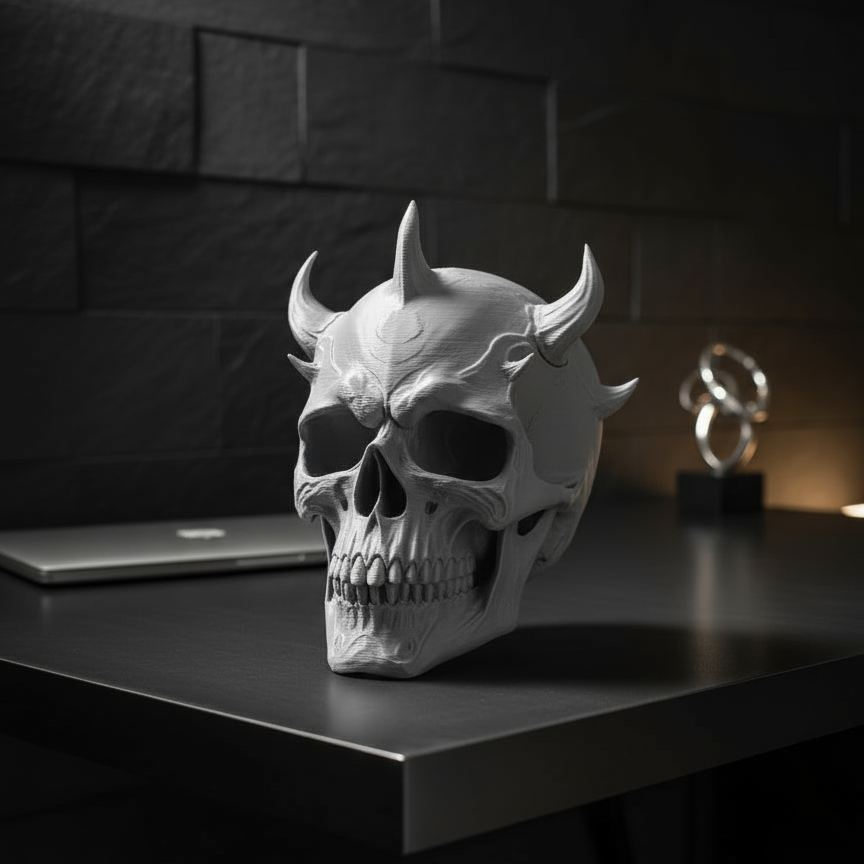 The Horned Skull - Headphone Stand