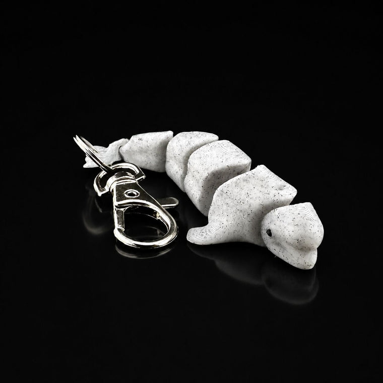 Beluga whale keychain keychain