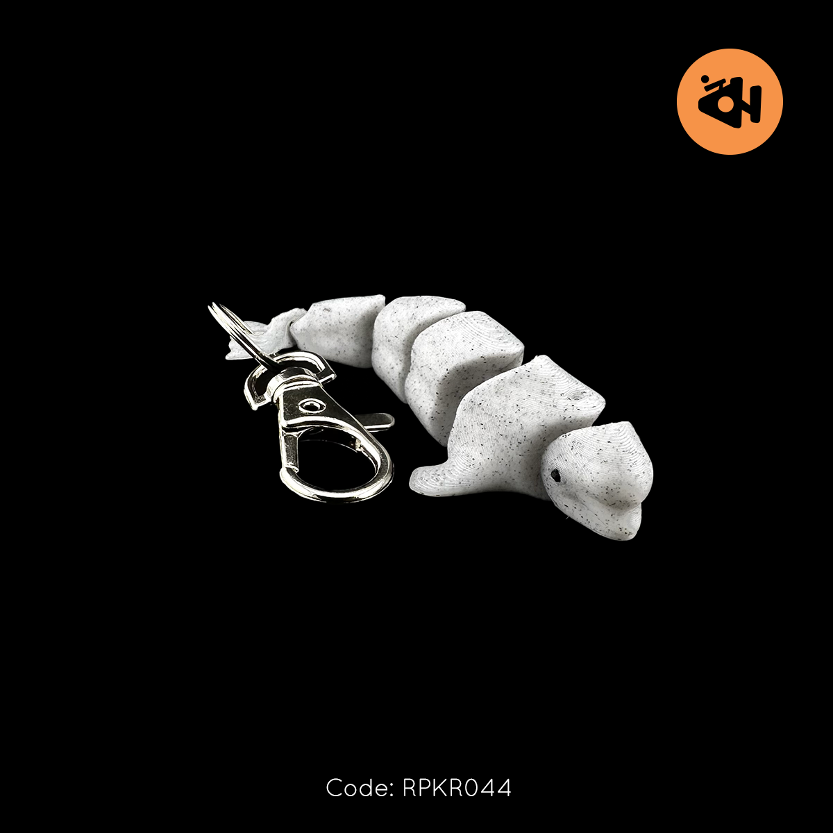Beluga whale keychain