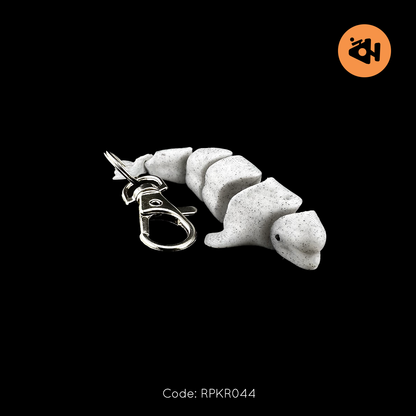 Beluga whale keychain