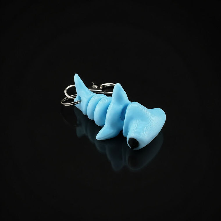 Blue hammerhead keychain keychain
