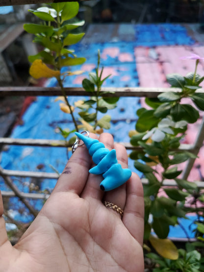 Blue hammerhead keychain