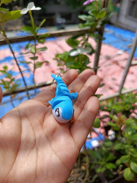 Blue shark keychain