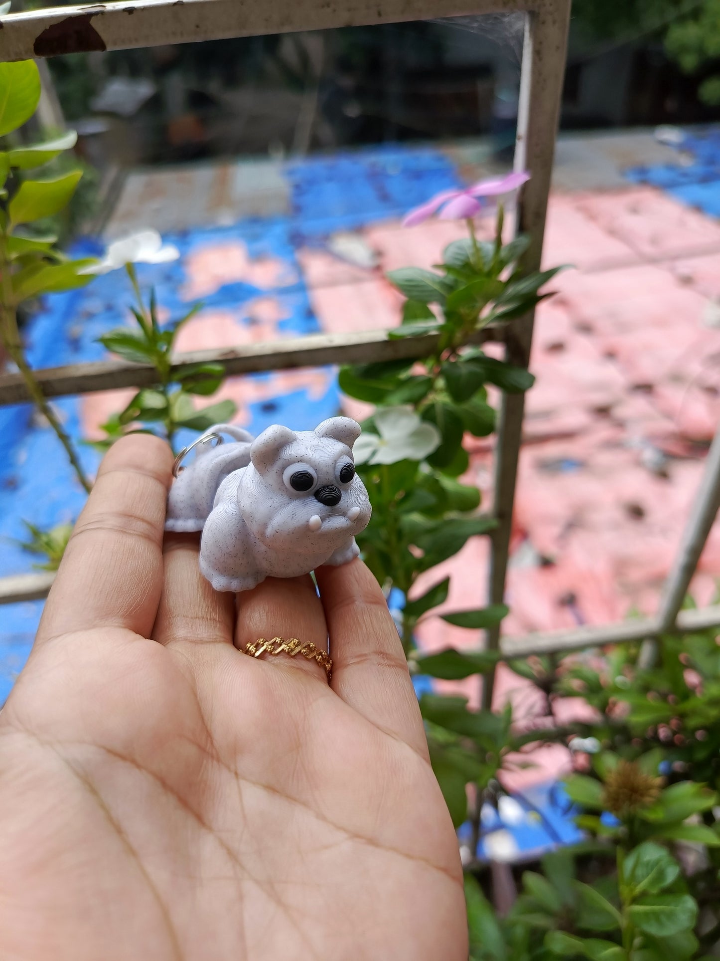 Bulldog keychain