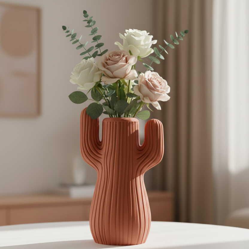 Desert Cactus Charm Vase (Only vase)