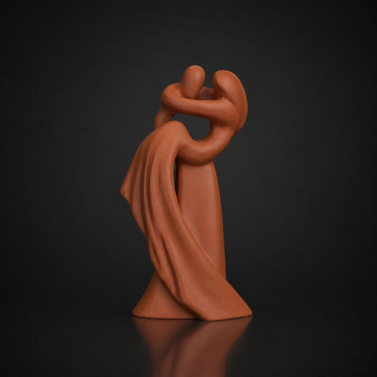 Couple Sculpture in Brown