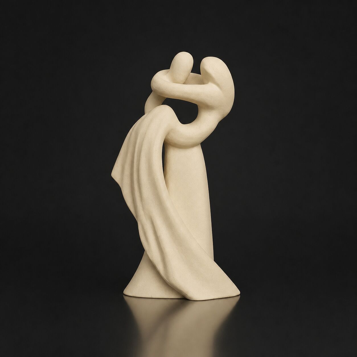 Couple Sculpture in Desert Tan
