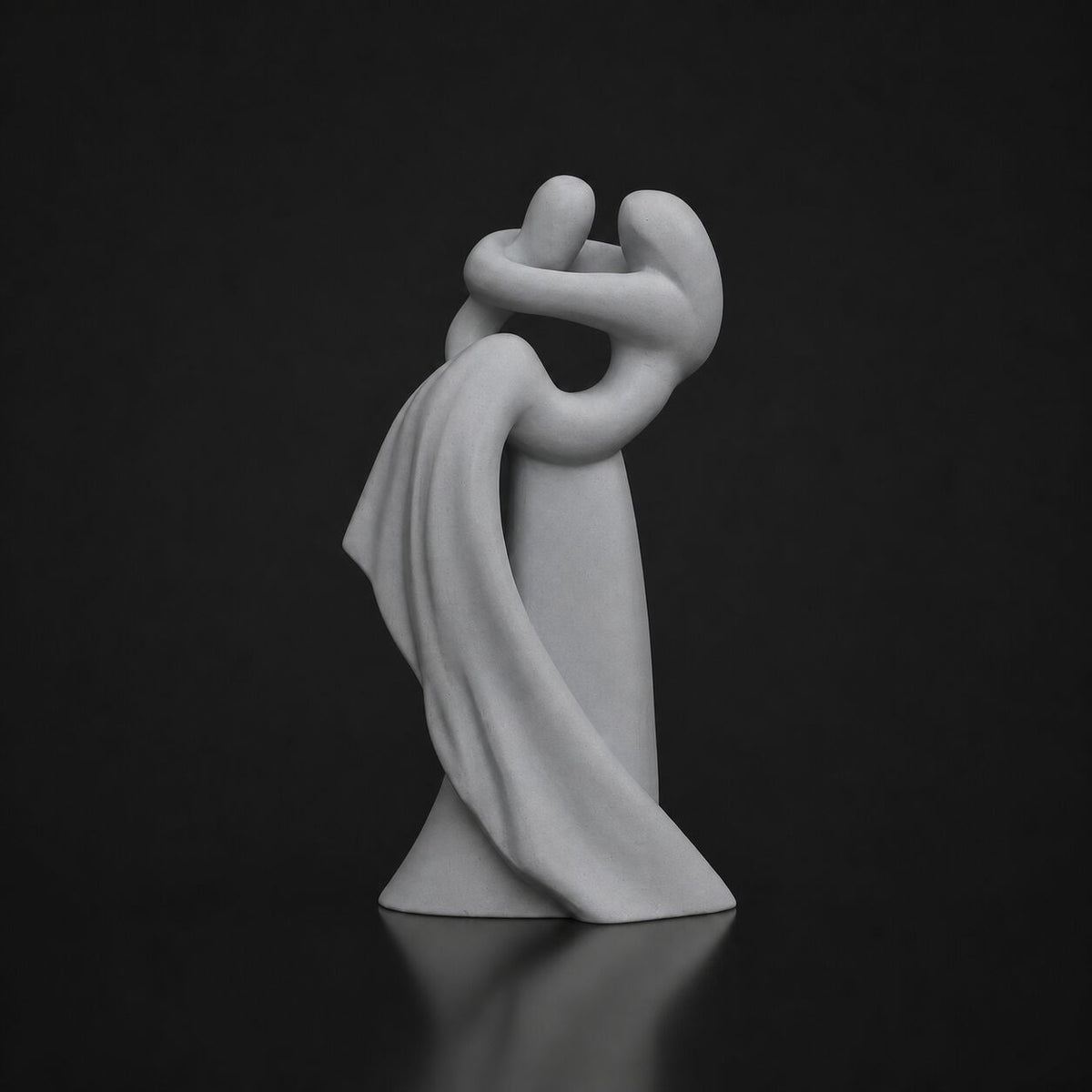 Couple Sculpture in Gray