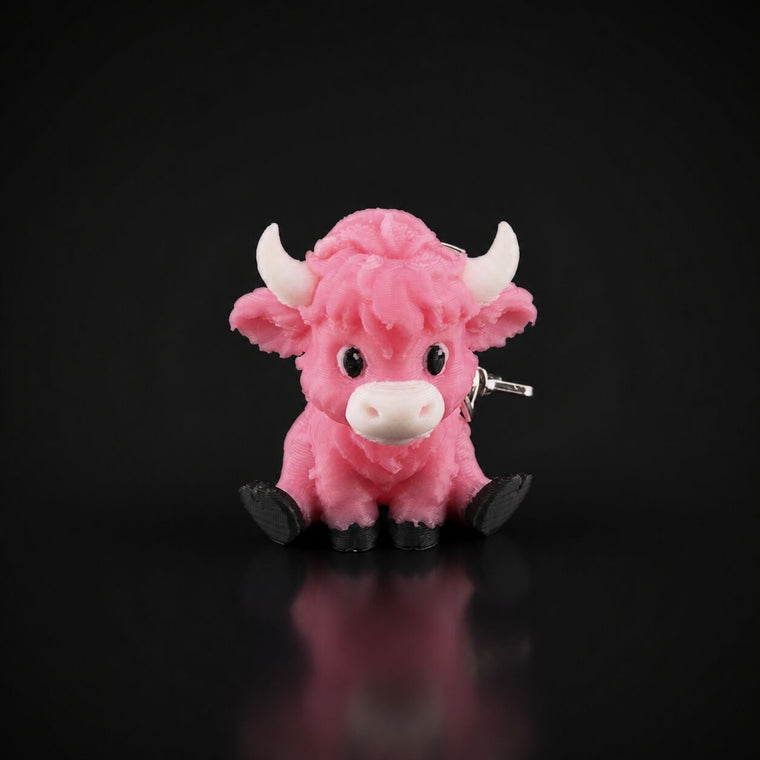 Cow keychain keychain