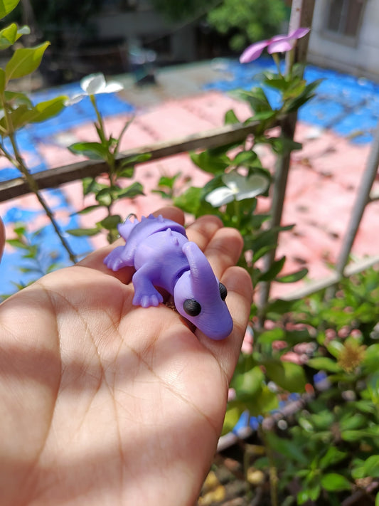 Dinosaur, purple keychain