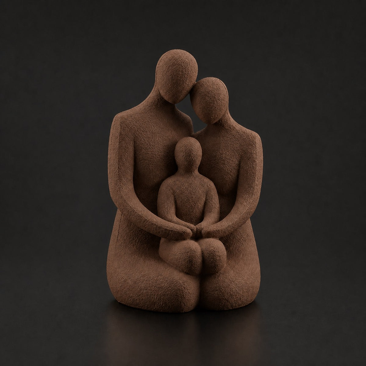 Family Sculpture in Cocoa Brown