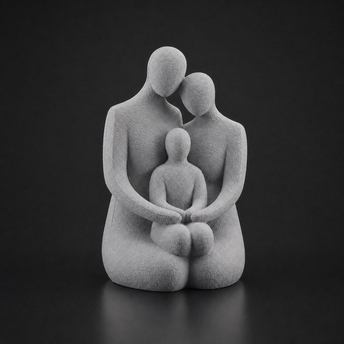 Family Sculpture in Gray