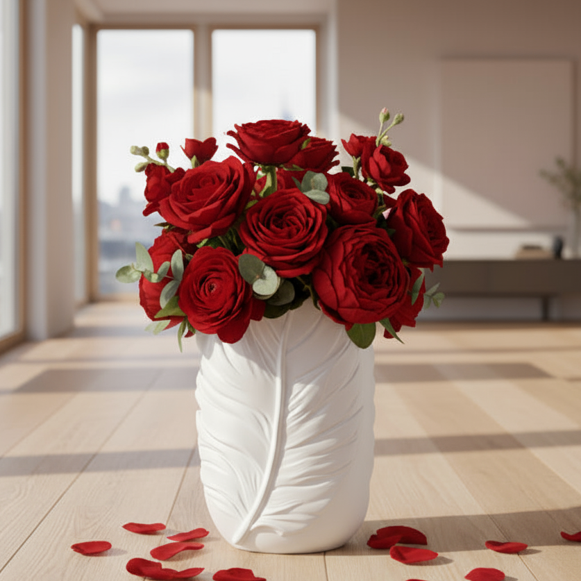 Feather Bloom Vase – Where Nature Meets Elegance