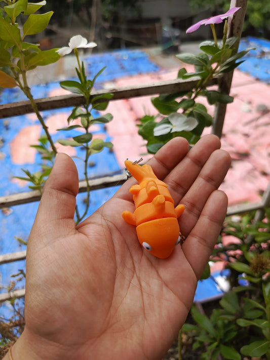 Orange fish keychain
