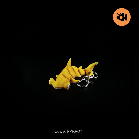 Light gold hammerhead keychain