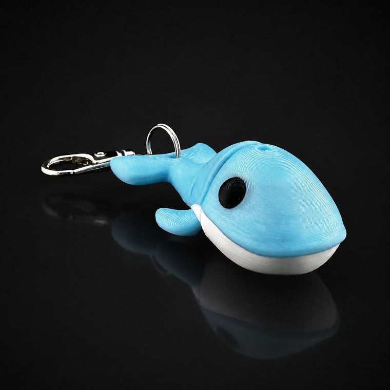 Happy whale keychain keychain