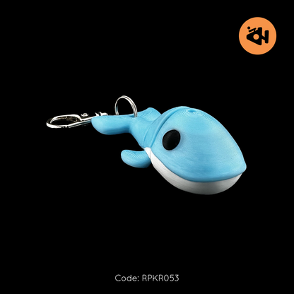 Happy whale keychain