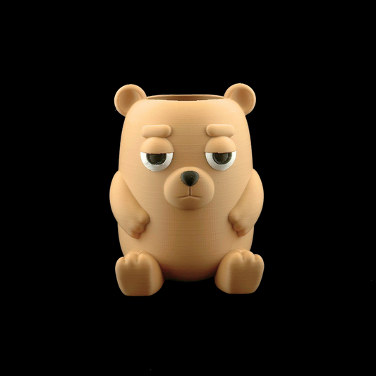 Grumpy Teddy Pen Holder