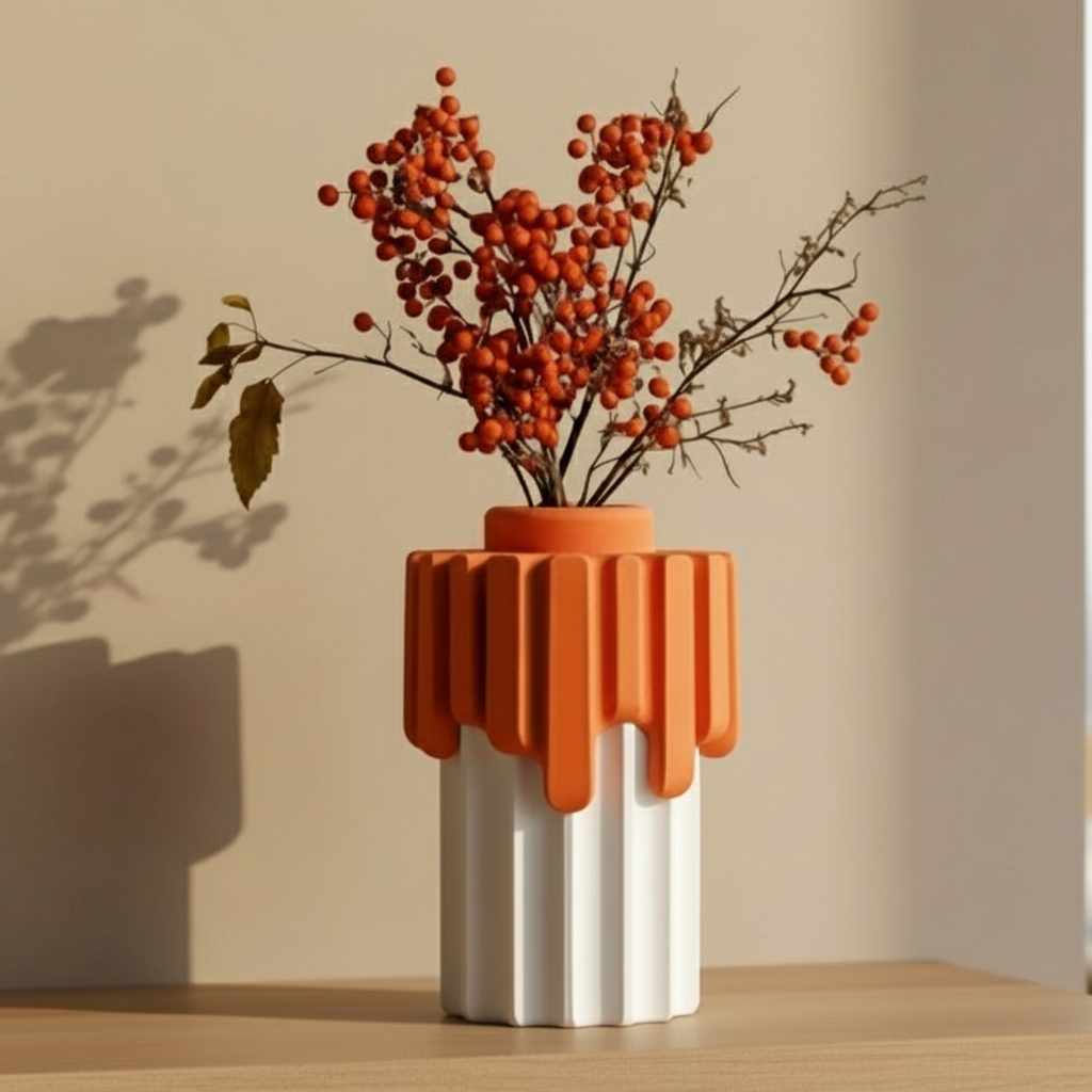 Molten Vase - 3D Printed Beauty for Bold Home Decor