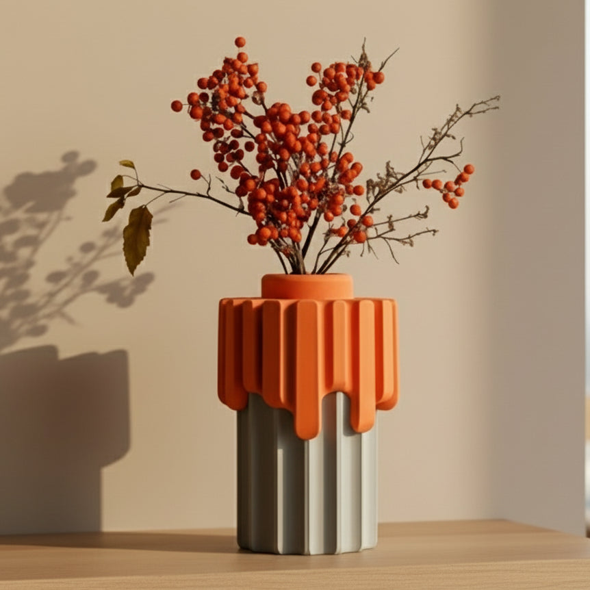 Molten Vase - 3D Printed Beauty for Bold Home Decor